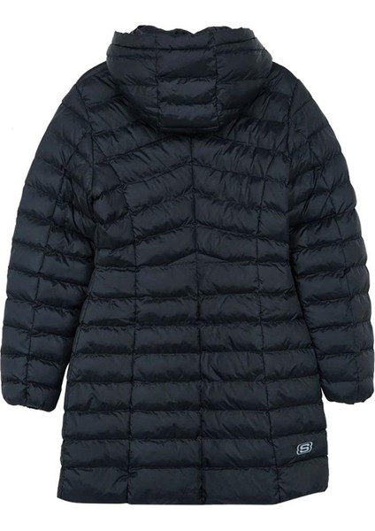 W Essential Maxi Length Hooded Jacket Kadın Siyah Mont S212005-001