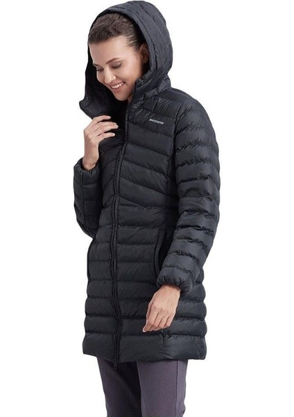 W Essential Maxi Length Hooded Jacket Kadın Siyah Mont S212005-001