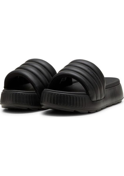 Karmen Slide Puffy Kadın Siyah Terlik.01
