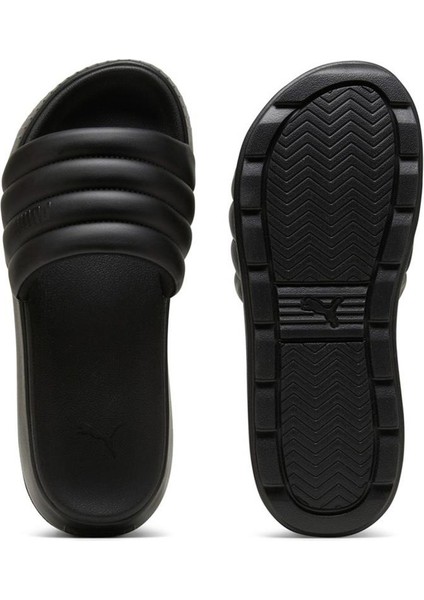 Karmen Slide Puffy Kadın Siyah Terlik.01