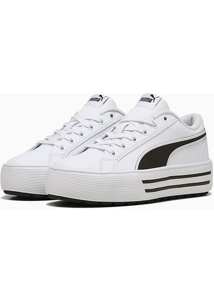 392320 02 Kaıa 2.0 Puma White-Puma Black Yetişkin Kadın Tennıs Sneaker