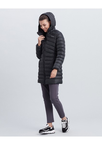 W Essential Maxi Length Hooded Jacket Kadın Siyah Mont S212005-001 indirimleri