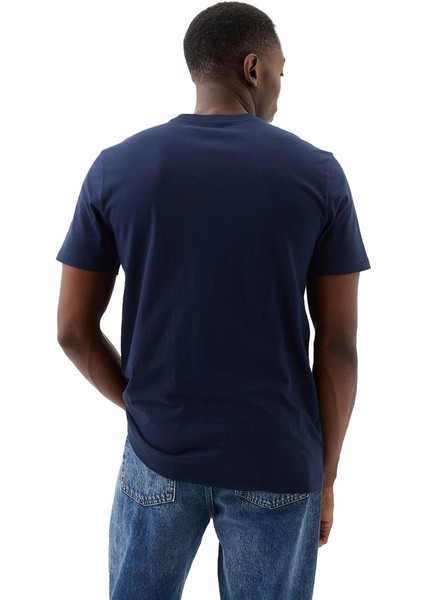 856659004 V-Everyday Soft Basic Logo T Erkek Tişört