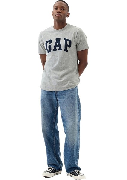 856659000 V-Everyday Soft Basic Logo T Erkek Tişört