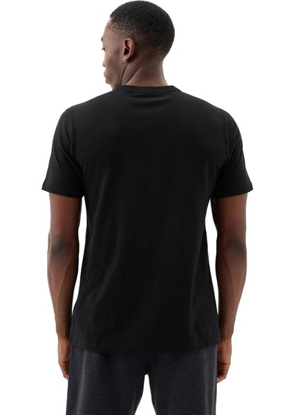 856659010 V-Everyday Soft Basic Logo T Erkek Tişört