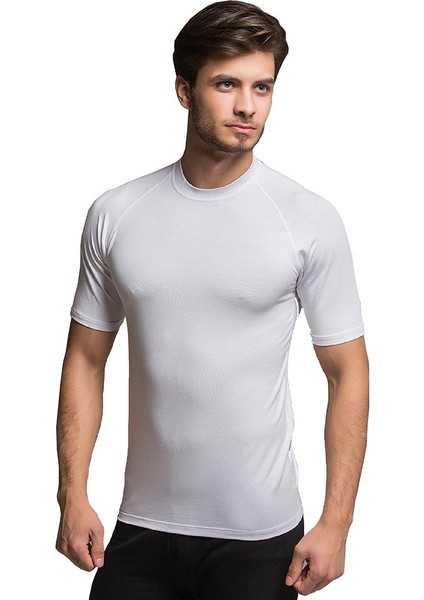 Bambu Reglan Kısa Kol Tshirt Beyaz XL fiyatları