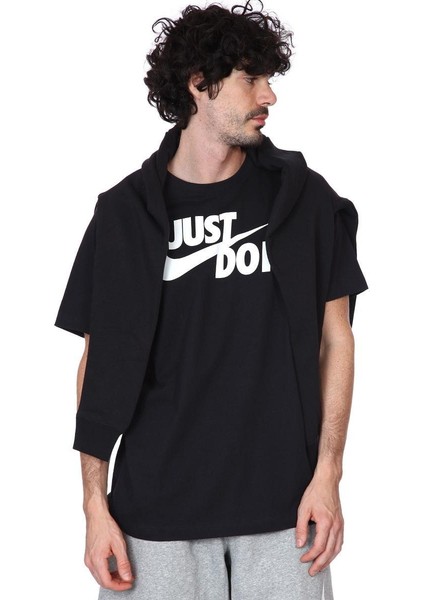 M Nsw Tee Just Do It Swoosh Erkek Siyah T-shirt - AR5006-011