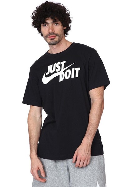 M Nsw Tee Just Do It Swoosh Erkek Siyah T-shirt - AR5006-011