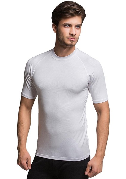 Bambu Reglan Kısa Kol Tshirt Beyaz L fiyatları