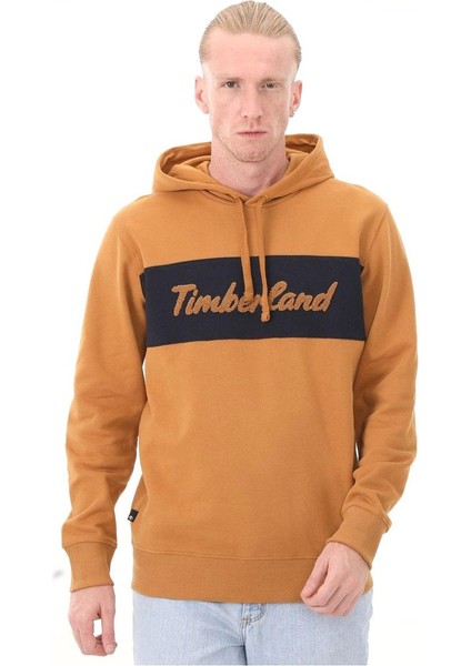 TB0A6FKMP471 Timberland Ls Cursive Hoodie Sweatshirt Regular Erkek Sweatshirt Kahve fırsatları