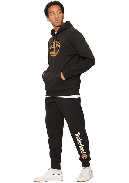 Brushed Back Sweatpant Siyah Erkek Eşofman Altı