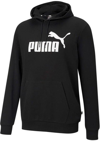 Essential Big Logo Erkek Siyah Kapüşonlu Sweatshirt indirimleri