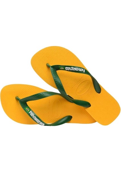Brasil Logo Erkek Sarı Terlik.1740