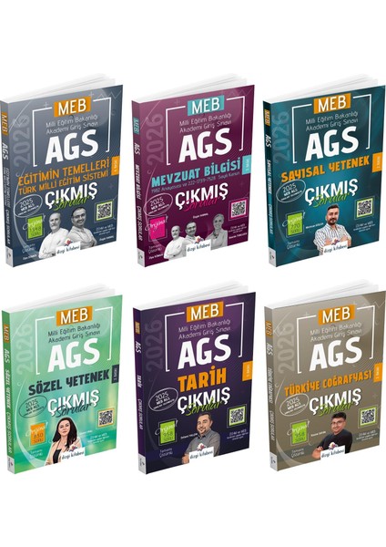 Dizgi Kitap 2026 Meb-Ags Tüm Dersler Çıkmış Sorular 6 Lı Set Dizgi Kitap