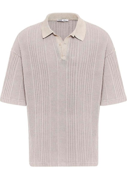 Polo Yaka Oversize Triko Taş fiyatları