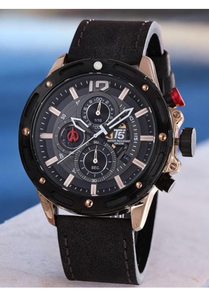 Siyah Iç Fonksiyonları Aktif Erkek Kol Saati