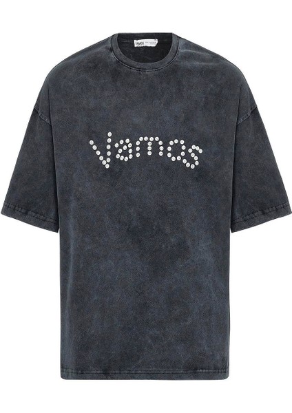 Yıkamalı Düğme Detaylı Oversize Tişört Siyah fiyatları