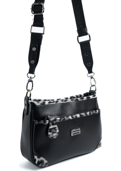 Leopar Siyah SP1160 Kadın Çapraz Çanta fiyatları
