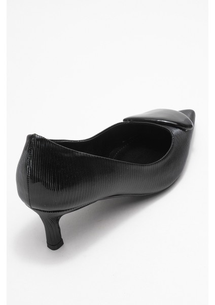 Brıana Siyah Çizgili Tokalı Kadın Topuklu Ayakkabı indirimleri