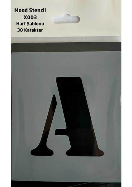 Ada Sanatsal Stencil Harf Boyama Şablonu X003