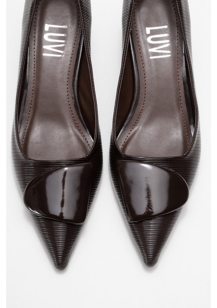 Brıana Kahverengi Çizgili Tokalı Kadın Topuklu Ayakkabı fiyatları