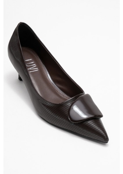 Brıana Kahverengi Çizgili Tokalı Kadın Topuklu Ayakkabı modelleri