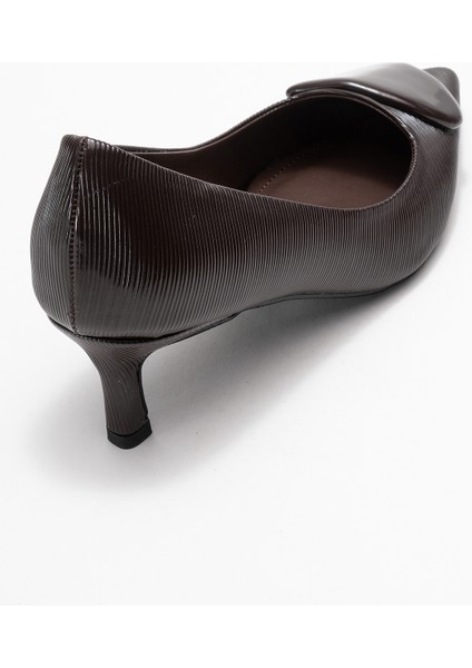 Brıana Kahverengi Çizgili Tokalı Kadın Topuklu Ayakkabı indirimleri