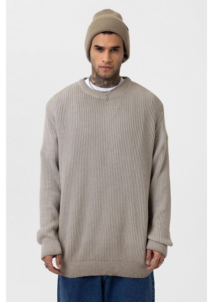 Oversize Yıkamalı Triko Kazak Taş fiyatları