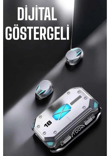 Kablosuz Powerbankli Oyuncu Kulaklığı Gürültü Önleyici