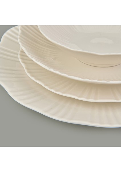 Kitchen 24 Parça Inci Porselen Yemek Takımı - Krem modelleri