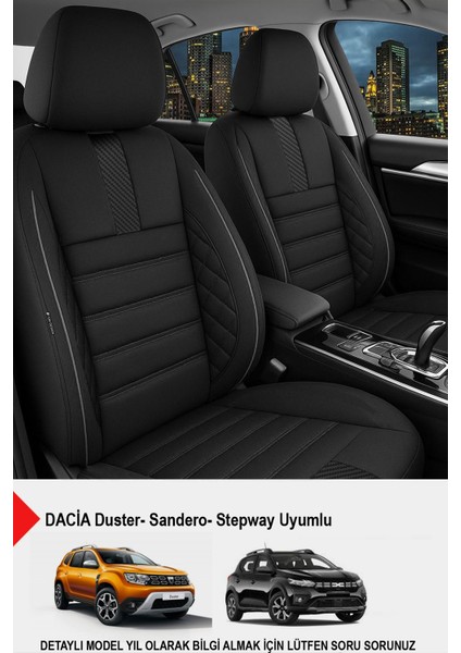 Oniks Tay Tüyü Oto Koltuk Kılıfı-(Dacia Sandero-Stepway-Duster Uyumlu)