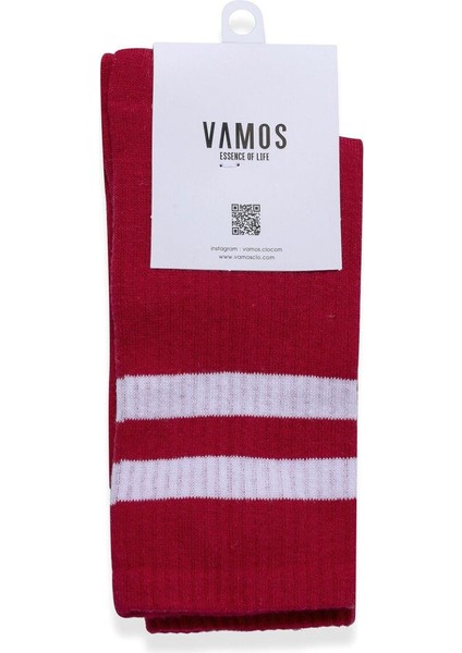 Şeritli Tenis Çorap Kırmızı modelleri