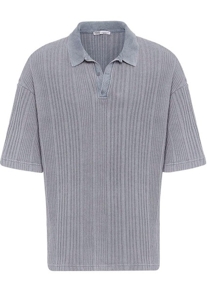 Polo Yaka Oversize Triko Gri fiyatları