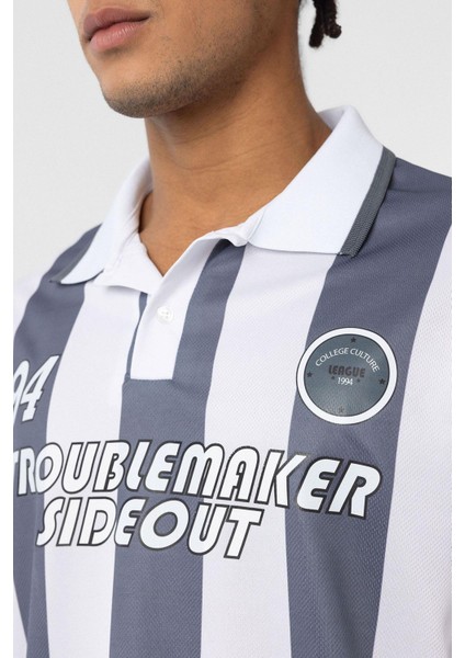 Oversize Polo Yaka Forma Tişört Füme indirimleri