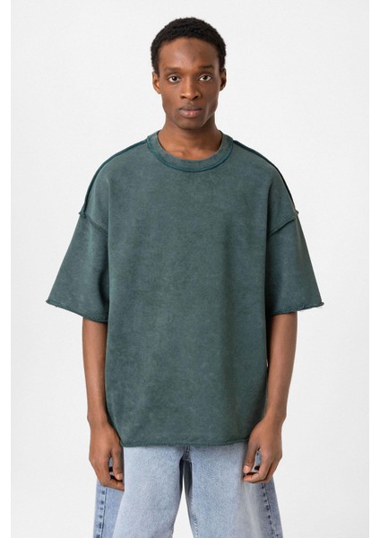 Yıkamalı Oversize Tişört Nefti modelleri