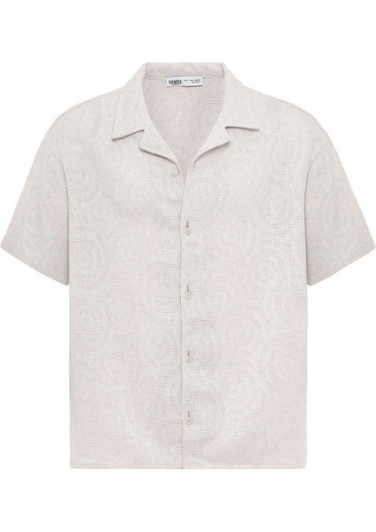 Oversize Şort Gömlek Takım Ekru modelleri