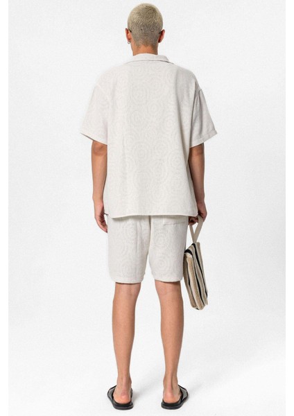 Oversize Şort Gömlek Takım Ekru indirimleri