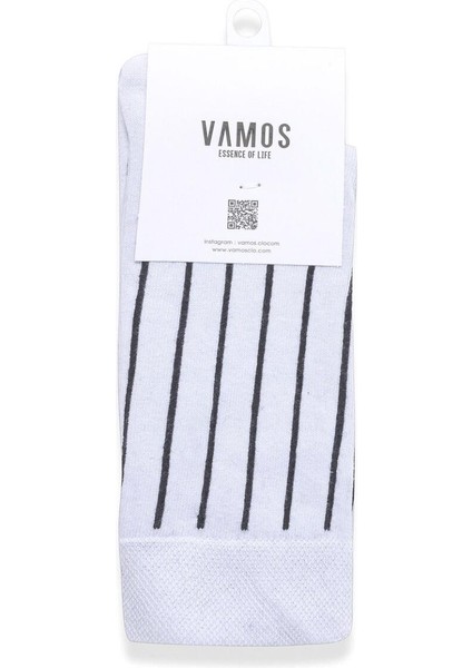 Çizgi Desenli Tenis Çorap Beyaz modelleri