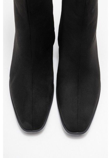 Chara Siyah Süet Kadın Kalın Topuklu Bot fiyatları