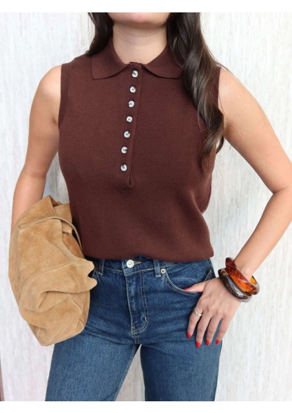 Sıfır Kol Düğmeli Süveter fiyatları