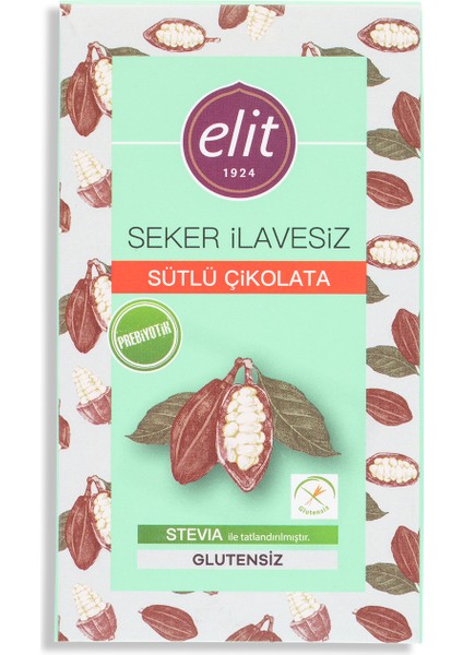 Şeker Ilavesiz ve Prebiyotik Sütlü Çikolata 60G 5'li Set Glutensiz fırsatları