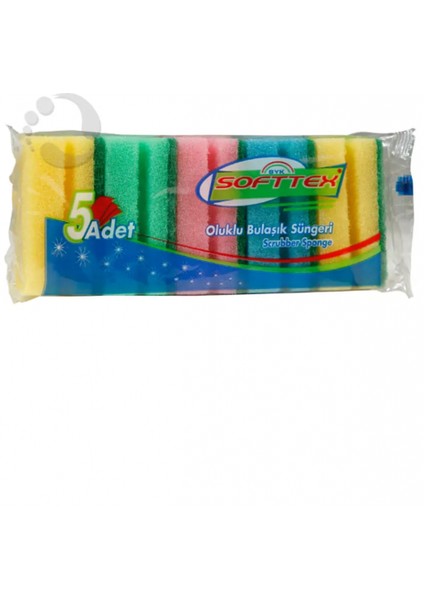 Bulaşık Süngeri Oluklu 5'li -NRX-F552
