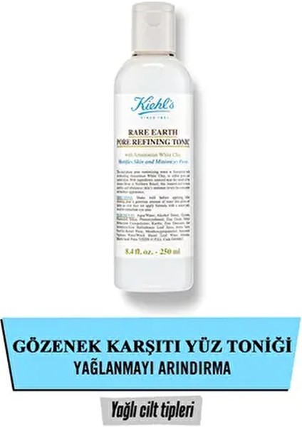 Rare Earth Yüz Toniği 250 ml Yağlı Ciltler için Gözenek Sıkılaştırıcı fırsatları
