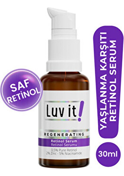 Retinol & Niacinamide Cilt Serumu 30 ml Tüm Cilt Tipleri için Yaşlanma Karşıtı Etki
