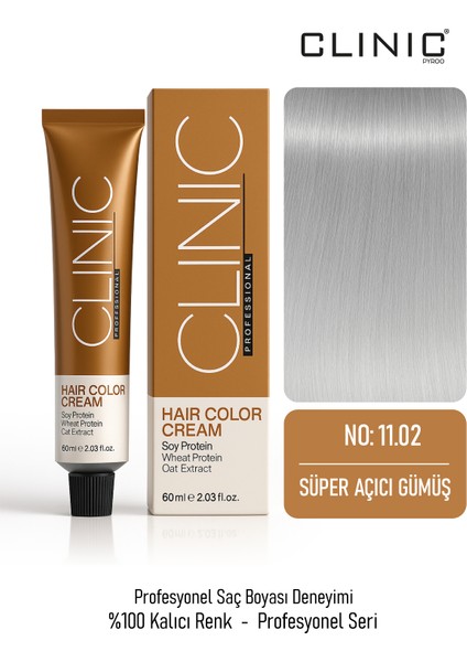 No: 11.02 Saç Boyası – Hair Color Cream 60 ml - Süper Açıcı Gümüş