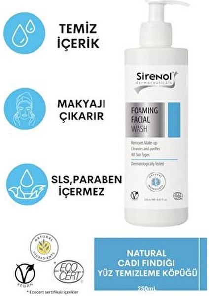 Natural Cadı Fındığı Yüz Temizleme Köpüğü 250 ml Arındırıcı Etki Tüm Cilt Tipleri için fiyatları