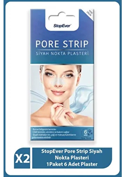 Siyah Nokta Plasteri 6 Adet Çay Ağacı Yağı İçerikli Yüz Bakım Ürünü