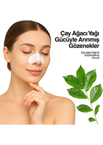 Siyah Nokta Plasteri 6 Adet Çay Ağacı Yağı İçerikli Yüz Bakım Ürünü