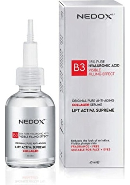 Kırışıklık Karşıtı Bakım Serumu 60 ml Yüz ve Göz Çevresi için Kolajen Etkisiyle