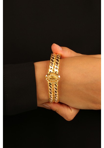 Tuğralı Rize Kelepçe Altın Bilezik YCGK004